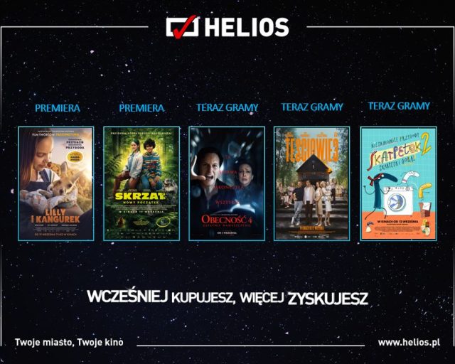Helios prezentuje najnowszy repertuar i zaprasza na Święto Kina!