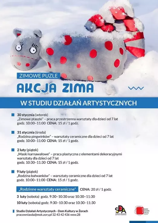 Ferie w mieście nie będą nudne! Startuje "Akcja Zima 2024" w Żorach / fot. UM Żory