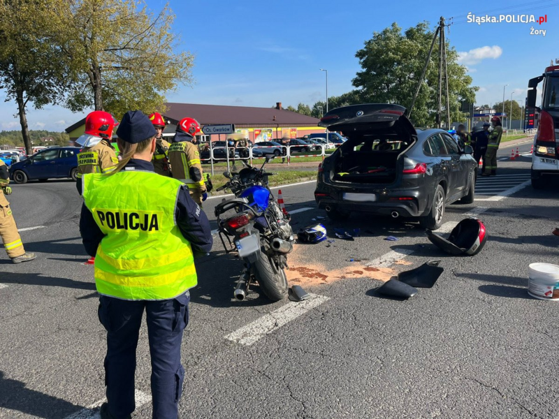Kolejny wypadek w Żorach. 31-letni motocyklista trafił do szpitala