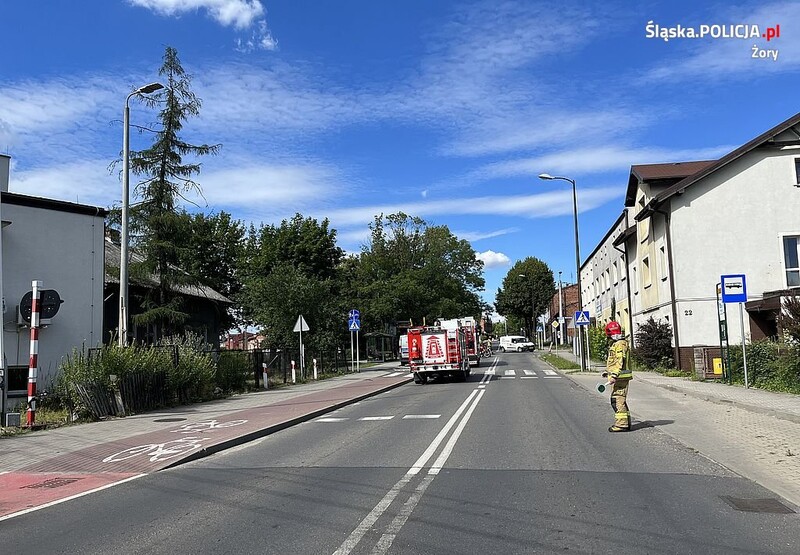Kolizja motocykla z samochodem osobowym