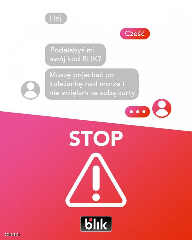 Policjanci przestrzegają przed oszustwami "na BLIK-a"