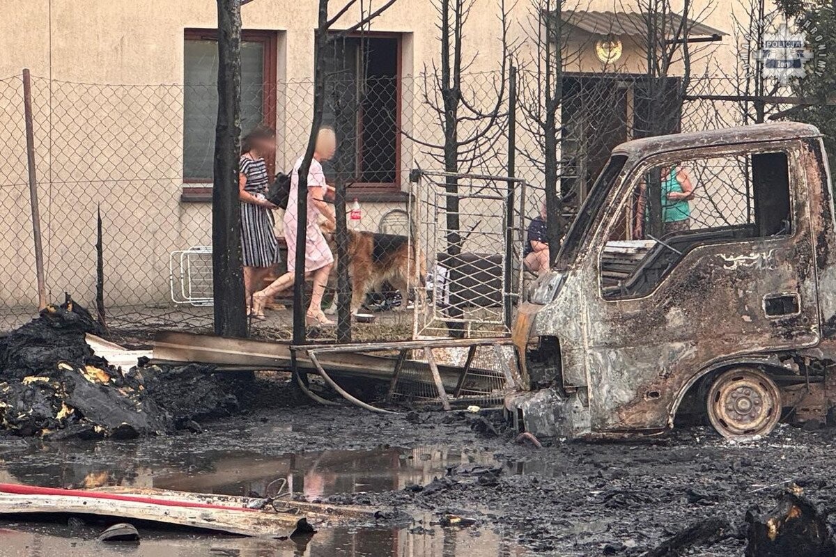 Groźny pożar przy ul. Kolejowej / fot. Śląska Policja