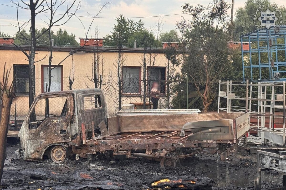 Groźny pożar przy ul. Kolejowej / fot. Śląska Policja