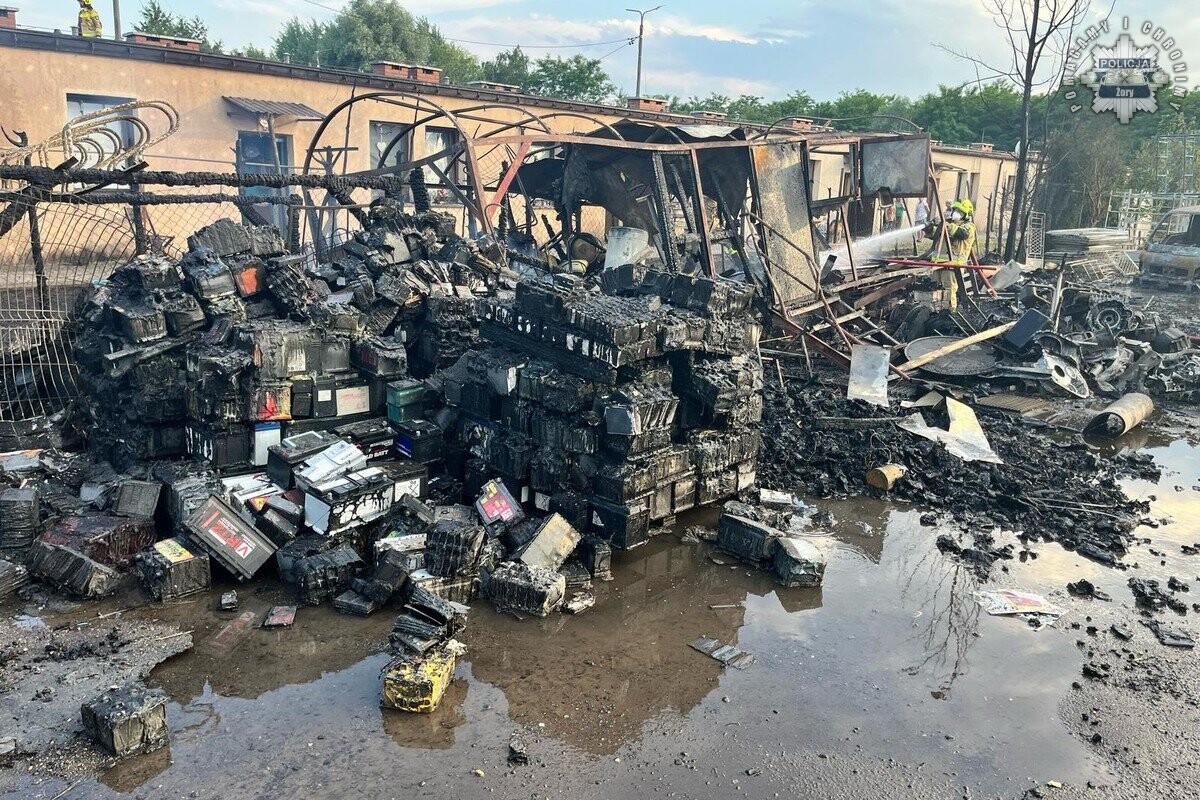 Groźny pożar przy ul. Kolejowej / fot. Śląska Policja