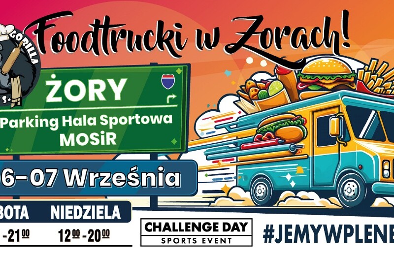 Świętuj 25-lecie Hali MOSiR Żory! Challenge Day z Zlotem Food Trucków