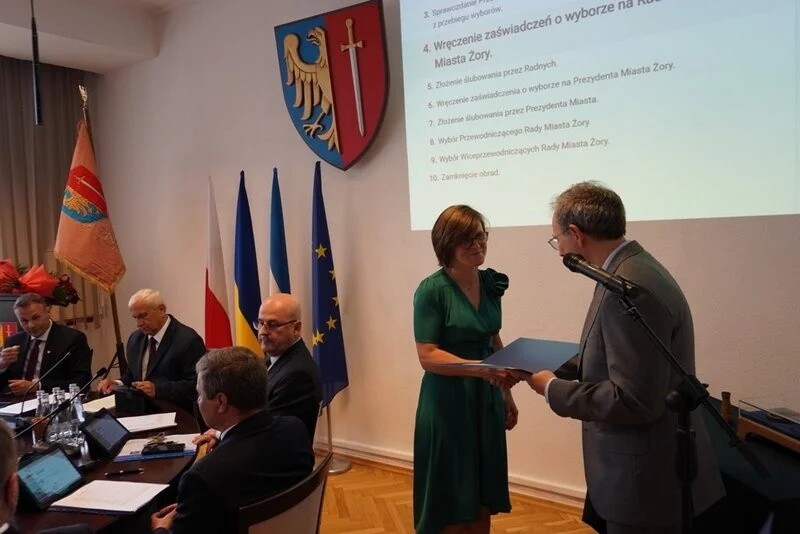 We wtorek, 7 maja w sali obrad Urzędu Miasta Żory odbyła się inauguracyjna sesja Rady Miasta Żory kadencji 2024-2029 / fot. UM Żory