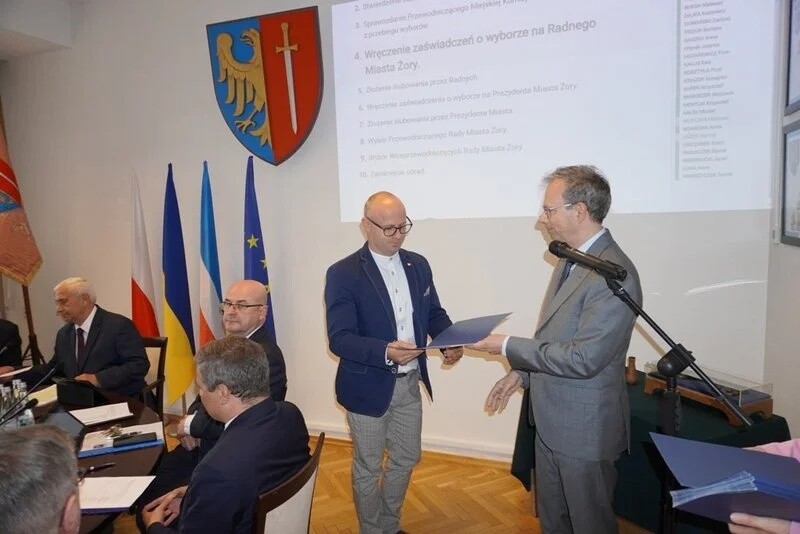 We wtorek, 7 maja w sali obrad Urzędu Miasta Żory odbyła się inauguracyjna sesja Rady Miasta Żory kadencji 2024-2029 / fot. UM Żory